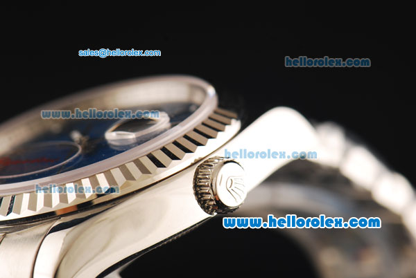 Rolex Datejust Automatic Full Steel with Blue Dial and Roman Marking - Click Image to Close